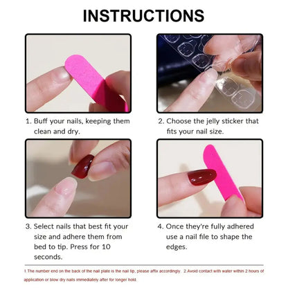 24pcs Flower Print Press on Nails Wine Red Blush Almond False Nail Tips Wearable Reusable Summer Spicy Girl Fake Nails