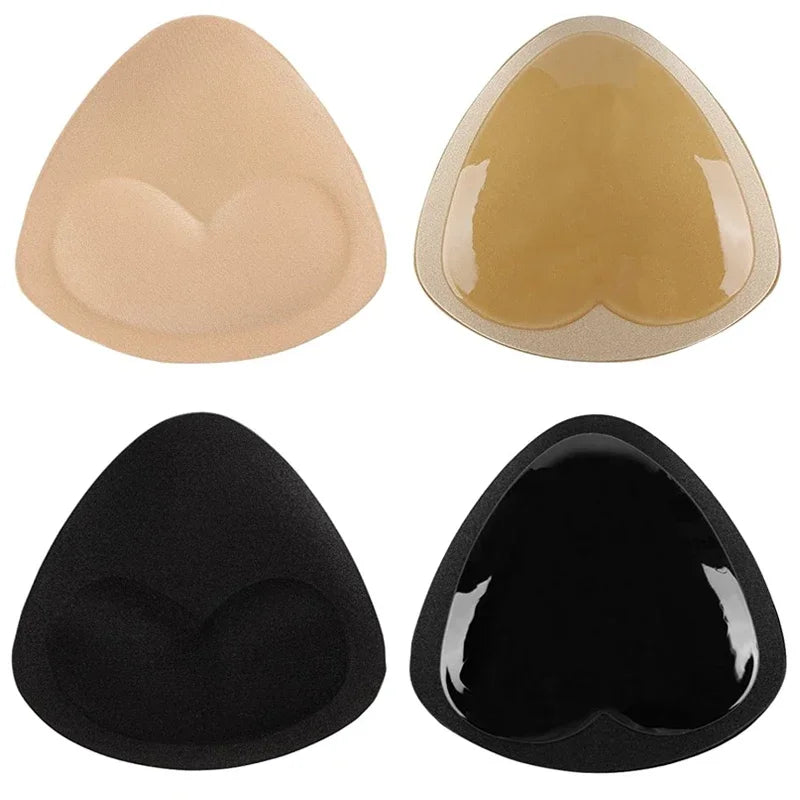 2pcs Silicone Bra Inserts Breast Pads Sticky Push-up Women Bra Cup Thicker Nipple Cover Patch Bikini Inserts