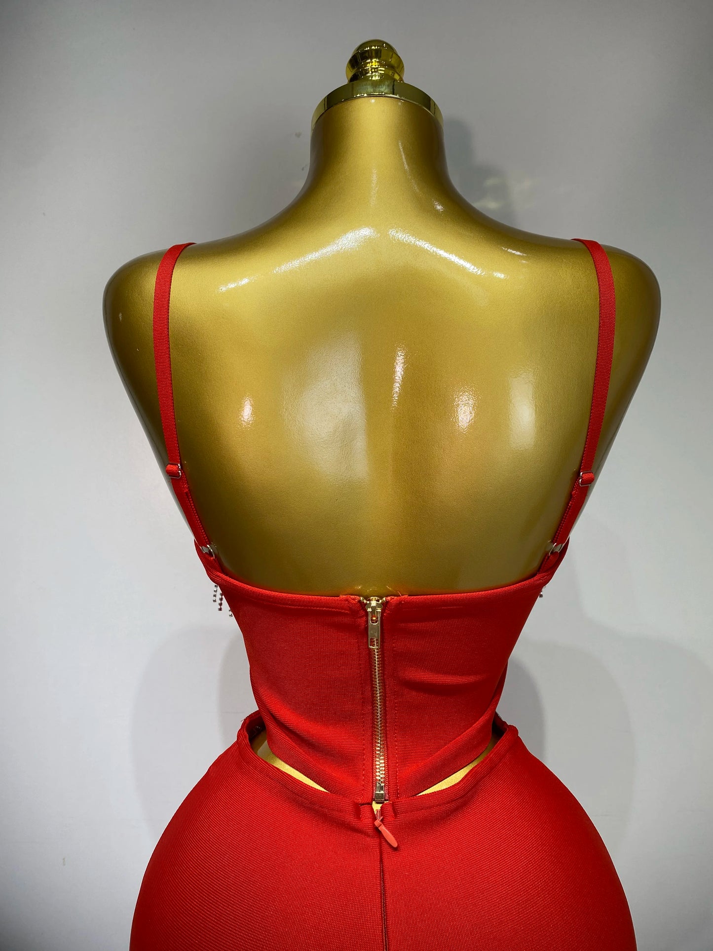 Sling Backless Tassels Bandage Skirt Two Piece Sets