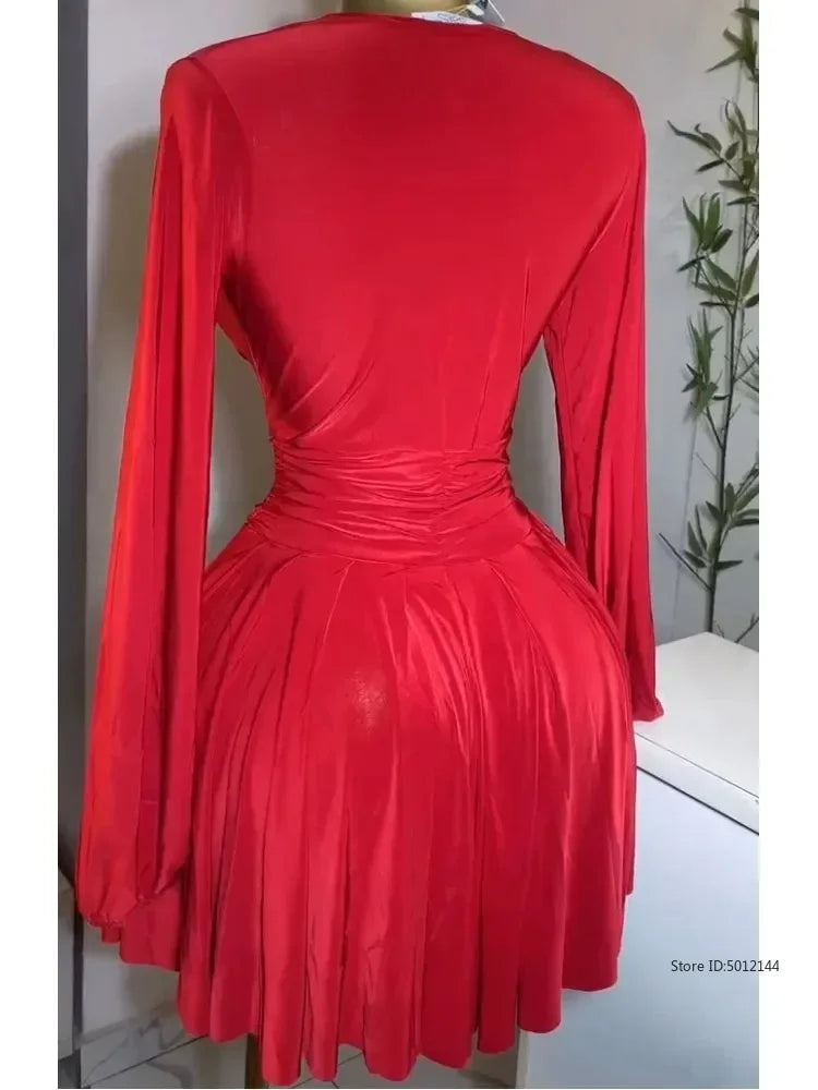 Latest Lantern Sleeve Button Daily A Line Dresses