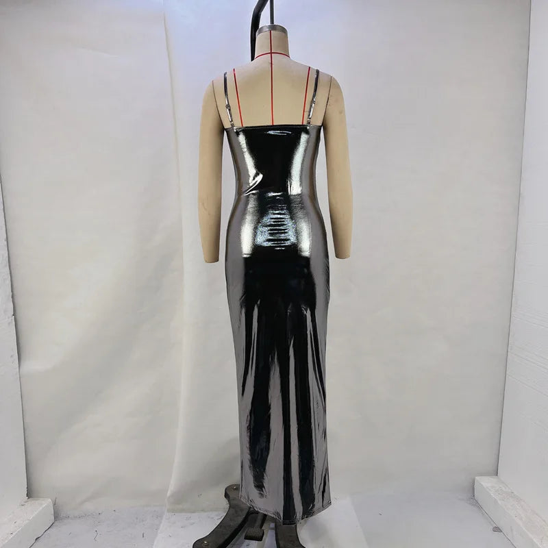 Shining Vintage Slim Kpop Goth Cheap Maxi Dresses