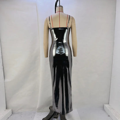 Shining Vintage Slim Kpop Goth Cheap Maxi Dresses