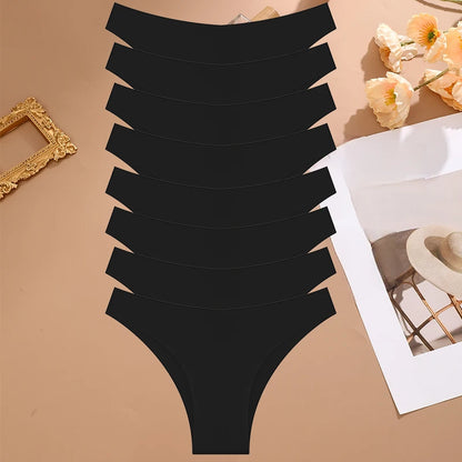 8Pcs/Set Seamless Underwear Low Waisted Brazilian Intimates Panties