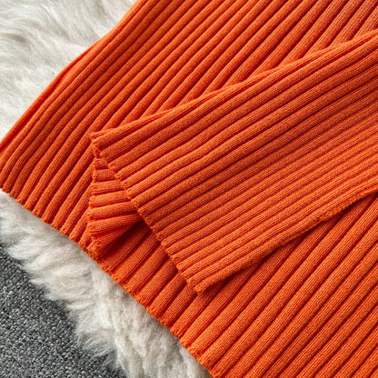 Chic Fashion Sexy Package Hips Split Knitted Dresses