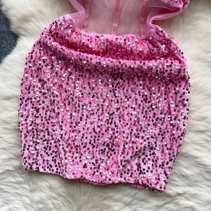 Glamour Off-Shoulder Sequin Dresses