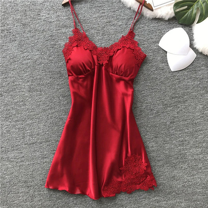 Silk Ladies Silk Thin Satin Night Dresses