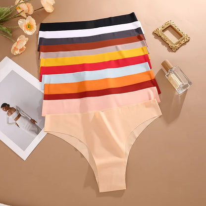 8Pcs/Set Seamless Underwear Low Waisted Brazilian Intimates Panties