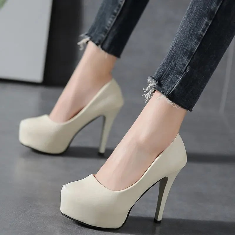 Sangria Pointed Toe Color Red Bottom High Heels