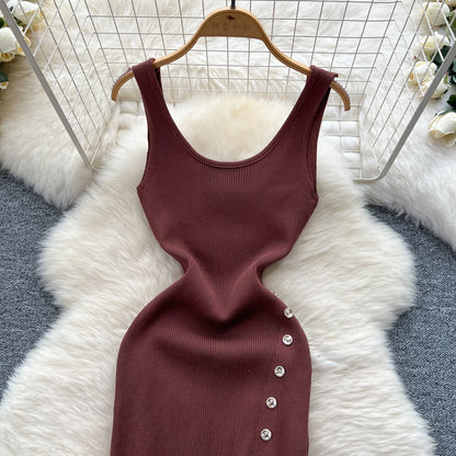New Elastic Knitted Maxi Dresses