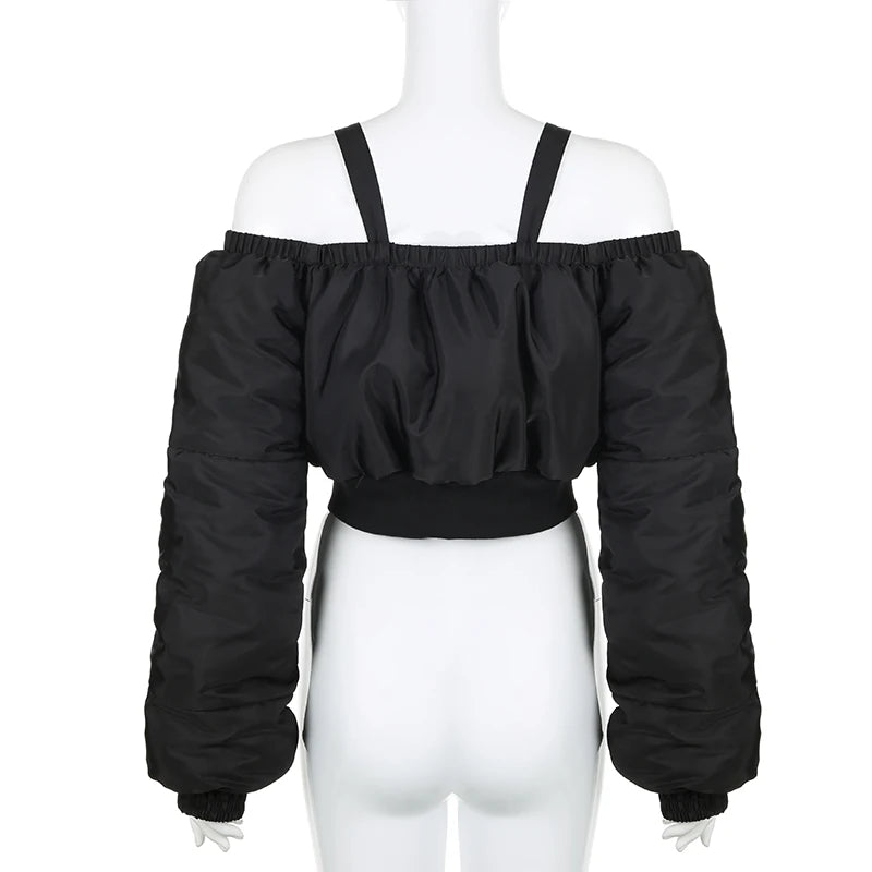 Nick Off Shoulder Puffer Top