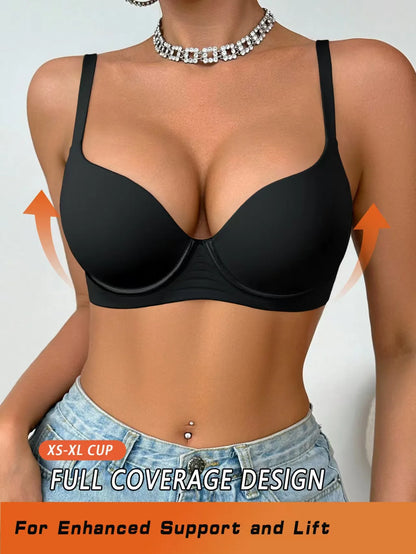 Jelly UnderWire Push Up Bra For Women Plus Size Anti-Sagging Bralette Comfortable Lingerie