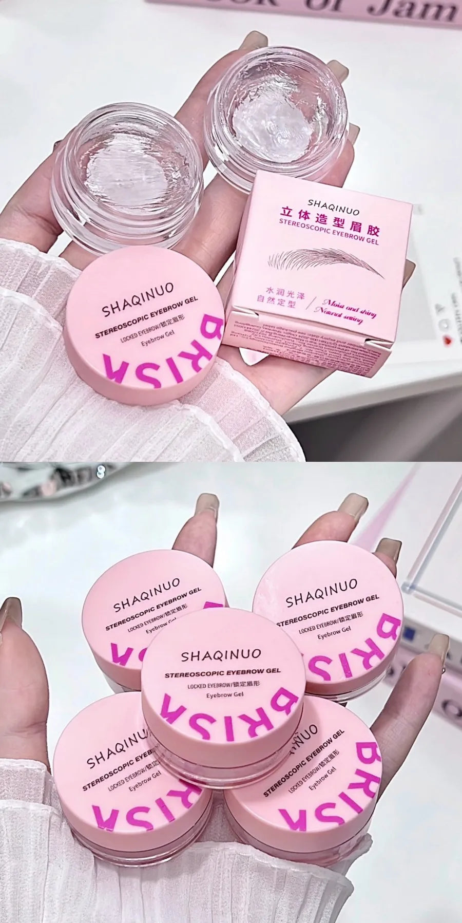 Three-dimensional Eyebrow Shaping Soap Eyebrow Gel Texture Creates Natural Eyebrows Styling Cream Waterproof Quick-Dry Makeup