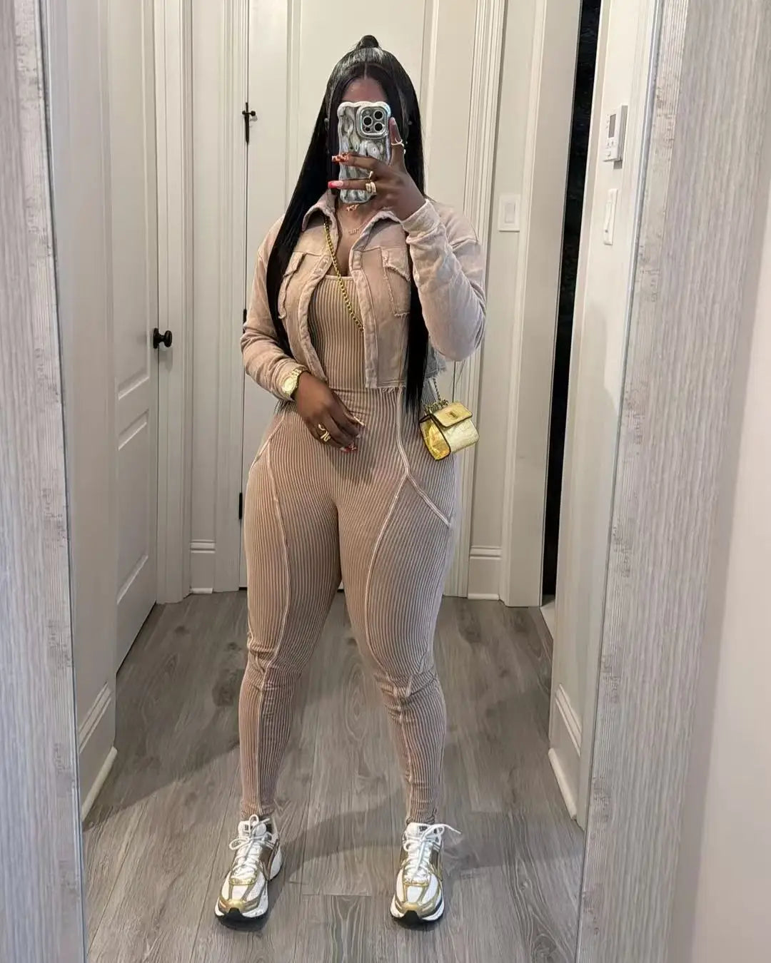 Matching Set Jacket + Jumpsuit Overalls