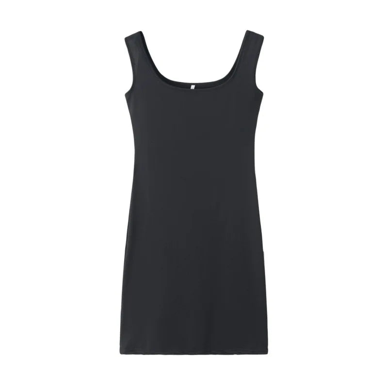 Solid Summer Strap Mini Dresses New Fashion Beach Vestidos