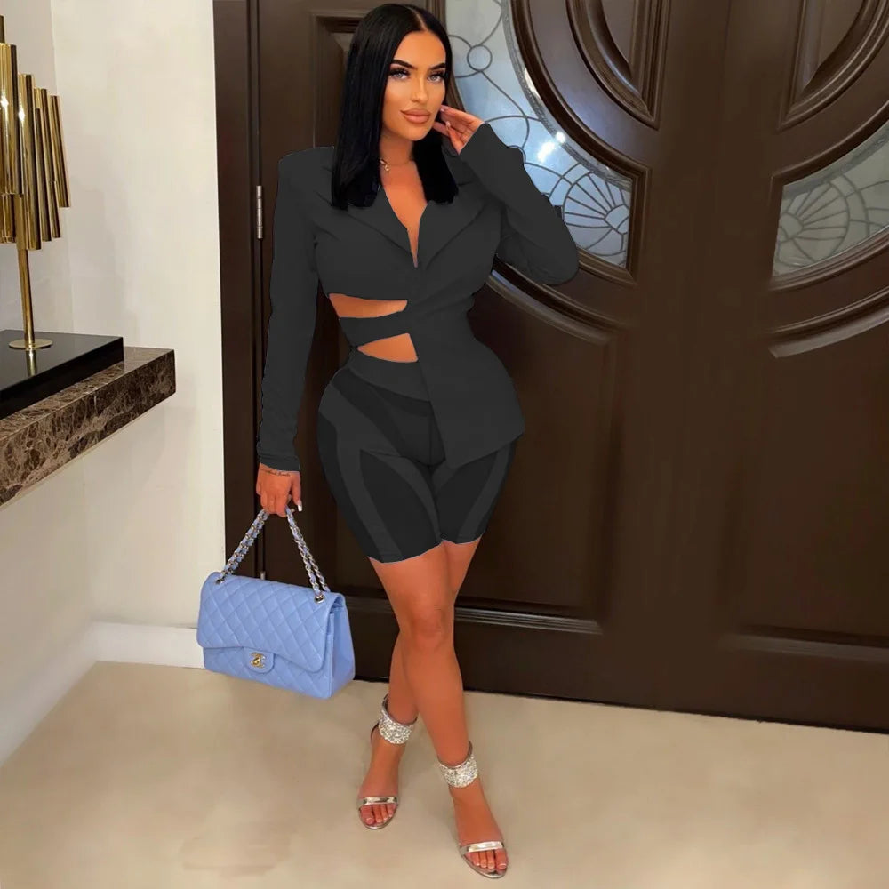 Women Two Piece Short Sets 