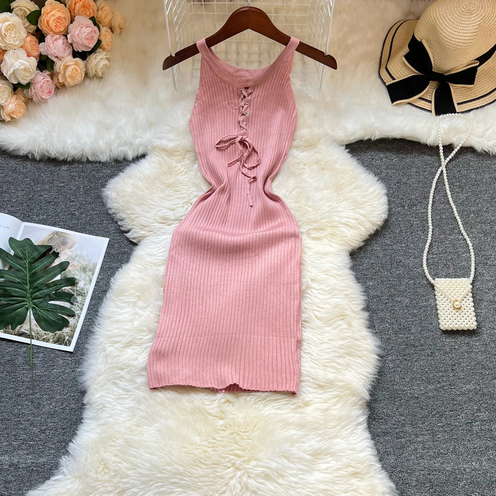 New Fashion Y2K Diamonds Bodycon Mini Dresses