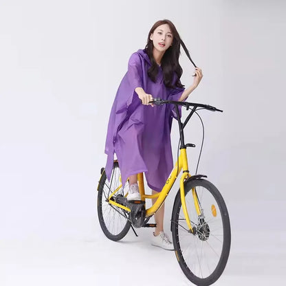 Transparent Windproof Bicycle Motorcycle Raincoat Woman Rain Poncho Impermeable EVA Hiking Raincoats