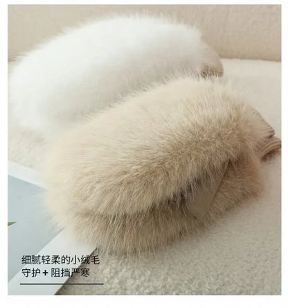 Windproof Gloves Soft Full Fingers Winter Warm Mittens For Cold Weather