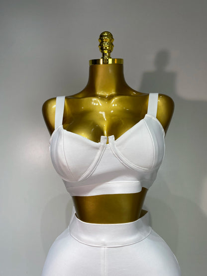 Luxury Bandage Crop Top + Pant Set  ﻿