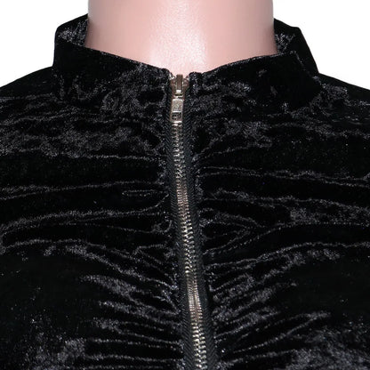 New Winter Fashion Zipper Tops + Slim Pencil Pant Sets