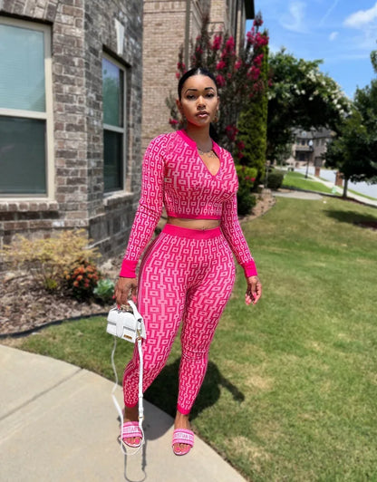 Long-sleeved Top + Tight Sports Sets