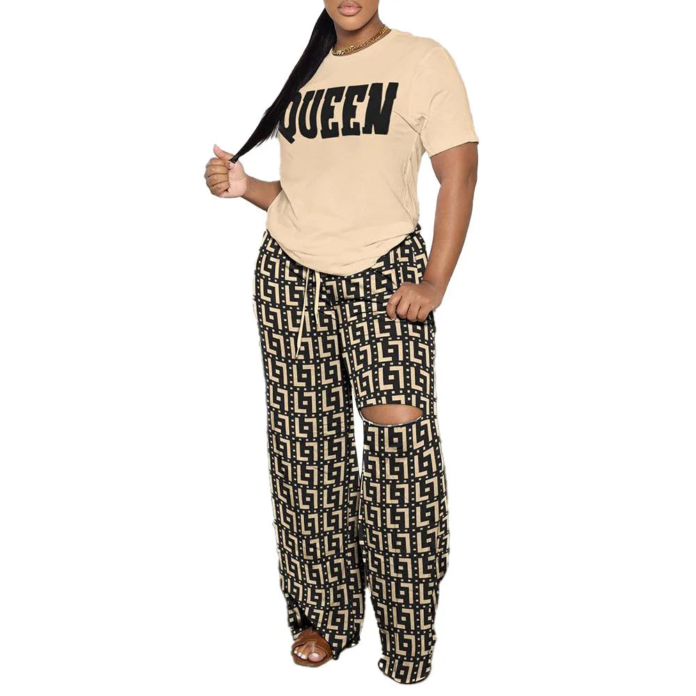 Tina Wide Leg Pants + T-shirt Set