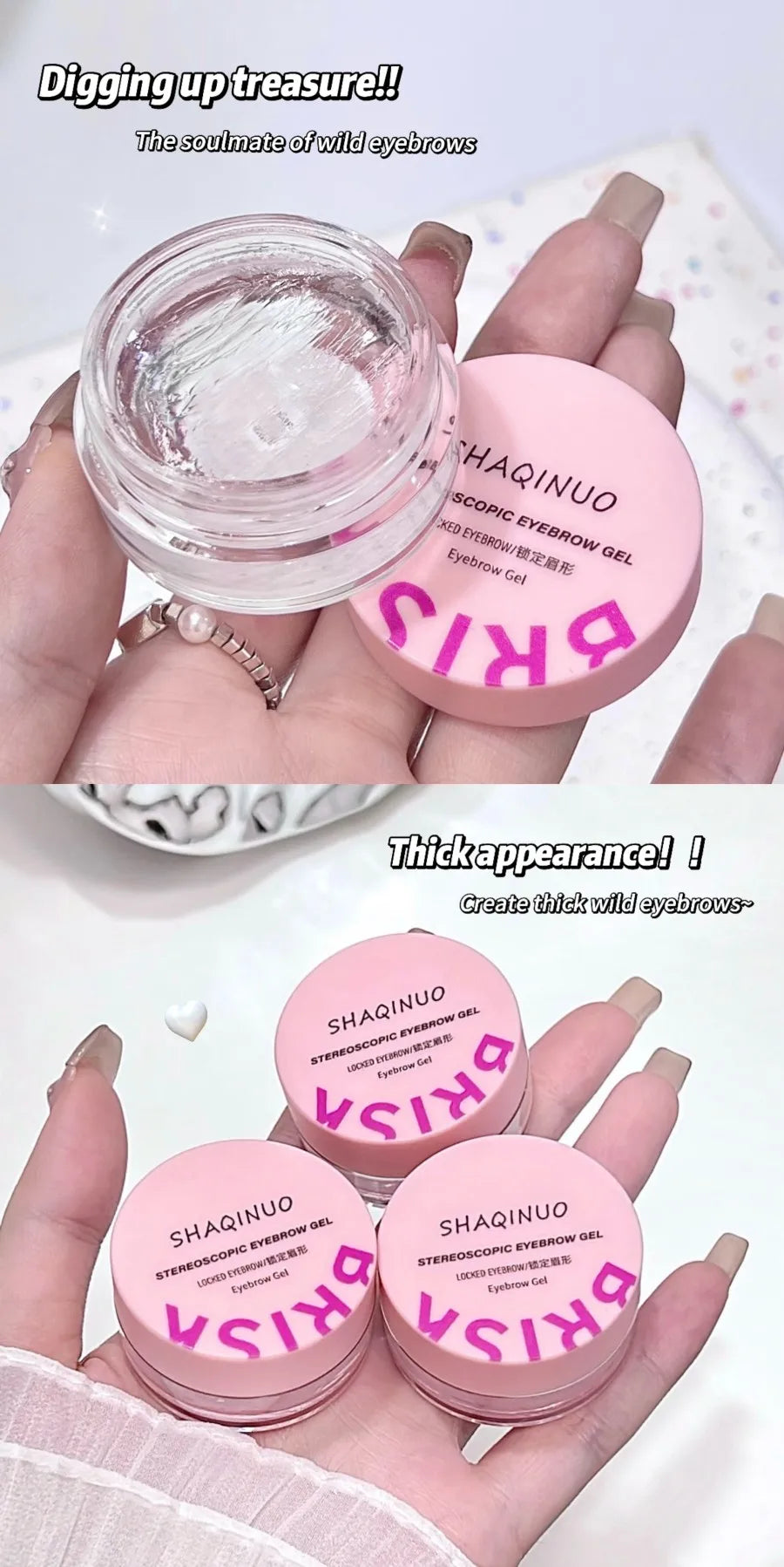 Three-dimensional Eyebrow Shaping Soap Eyebrow Gel Texture Creates Natural Eyebrows Styling Cream Waterproof Quick-Dry Makeup