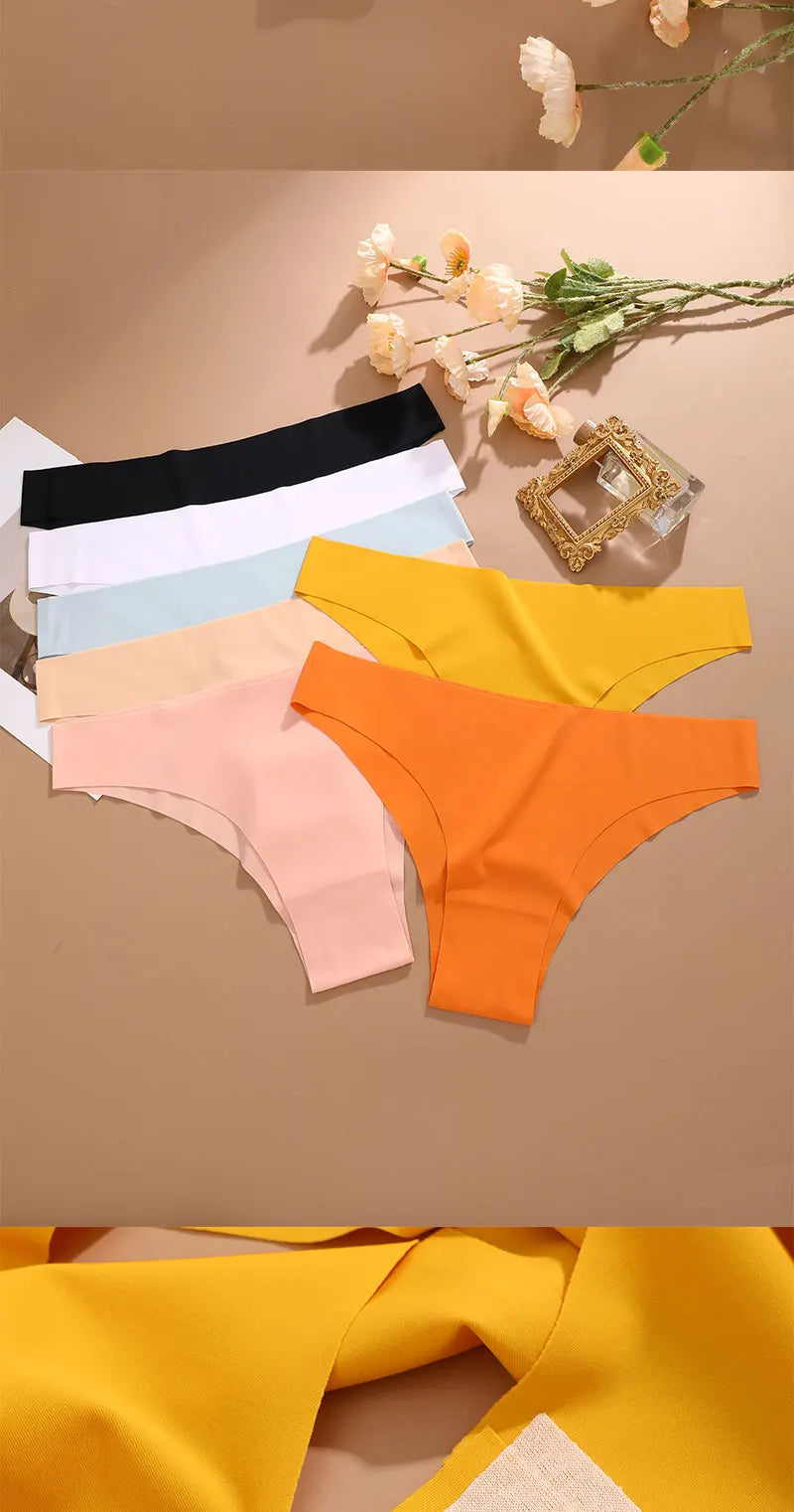 8Pcs/Set Seamless Underwear Low Waisted Brazilian Intimates Panties