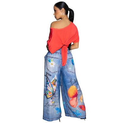 Casual Printed Wide Leg Pants (Comfortable)