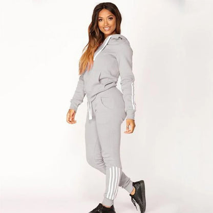 Three Stripe Sweater Hoodie + Sports Jogging Sets