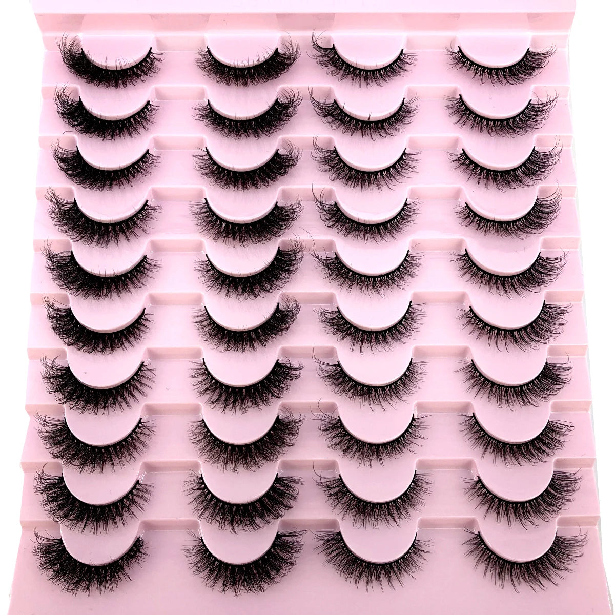 20 Pairs Natural long 3D Mink False Short Eyelashes