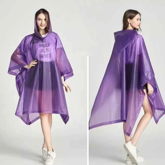 Transparent Windproof Bicycle Motorcycle Raincoat Woman Rain Poncho Impermeable EVA Hiking Raincoats
