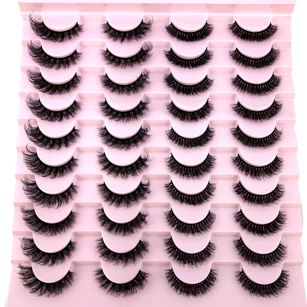 20 Pairs Natural long 3D Mink False Short Eyelashes