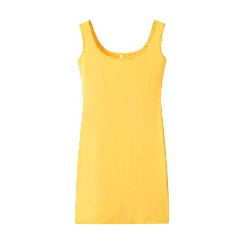 Solid Summer Strap Mini Dresses New Fashion Beach Vestidos