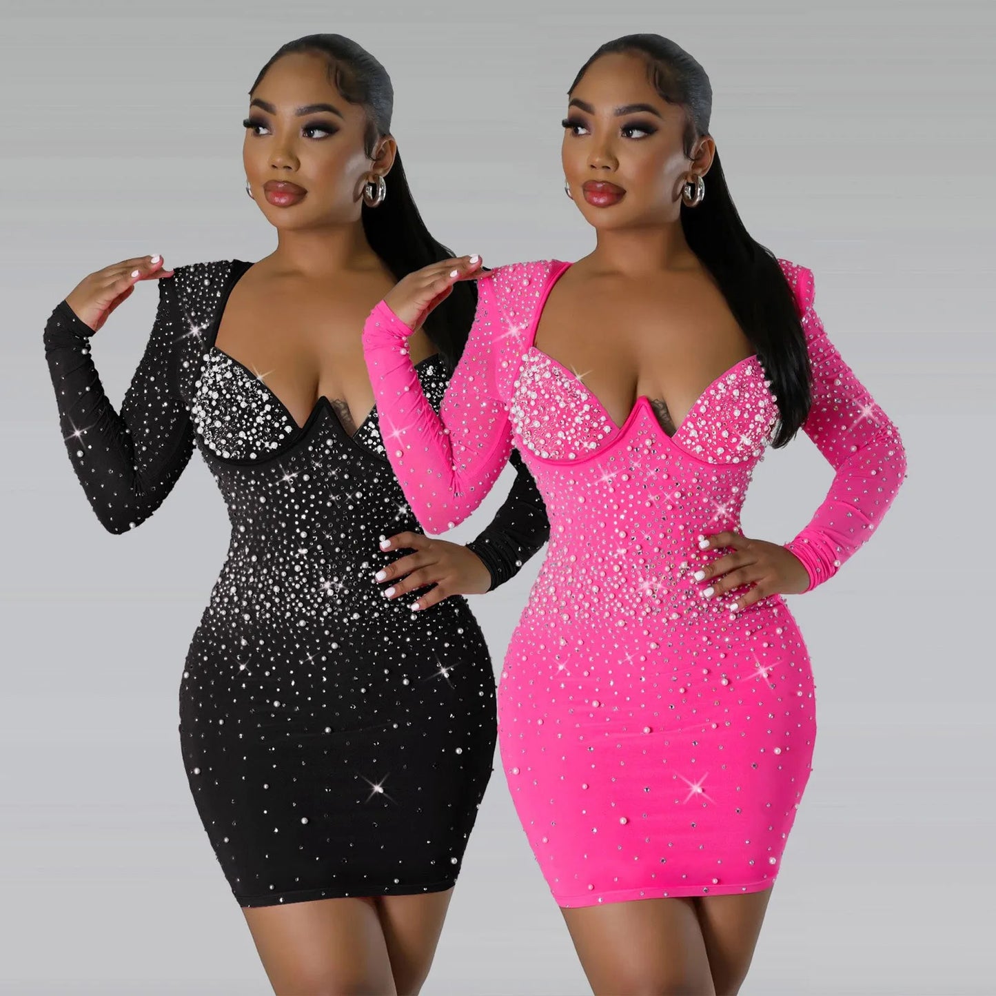 Nia New Long Sleeved Dresses (Elegant)