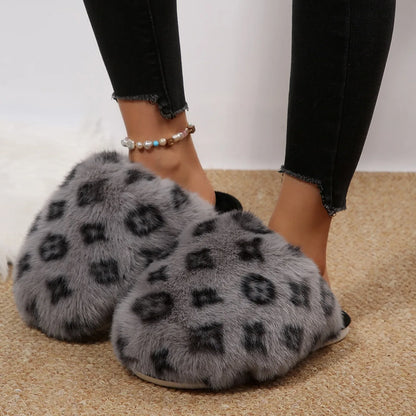 New Fluffy Luxury Designer Home Casual Fuzzy Shoes for Women