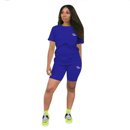 Daily O-Neck Short Sleeve + Shorts Matching Sets