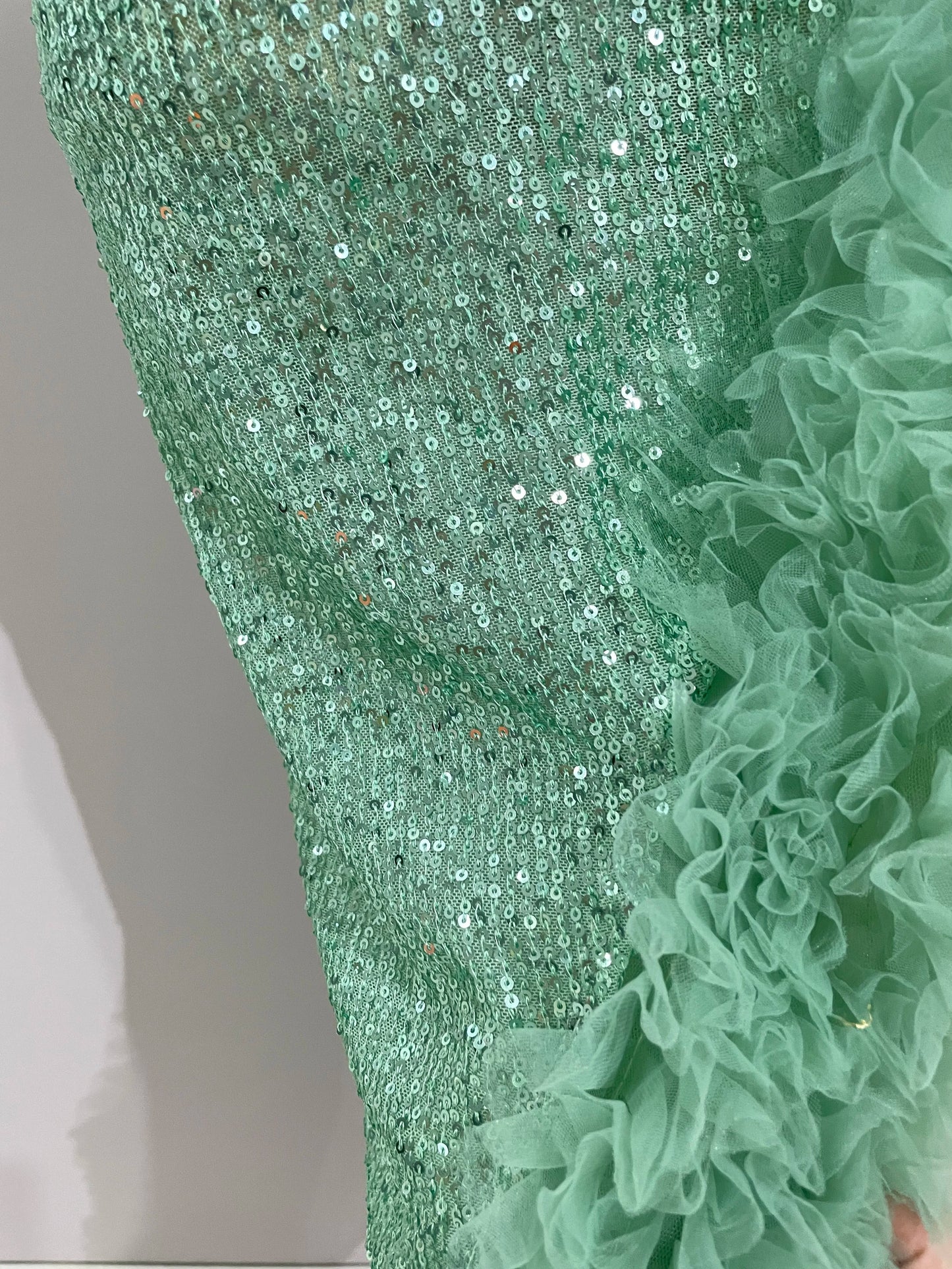 Shiny Sequins Top + Short Skirt Celebrate Evening Prom Birthday Party Dress Nightclub Stage Outfit