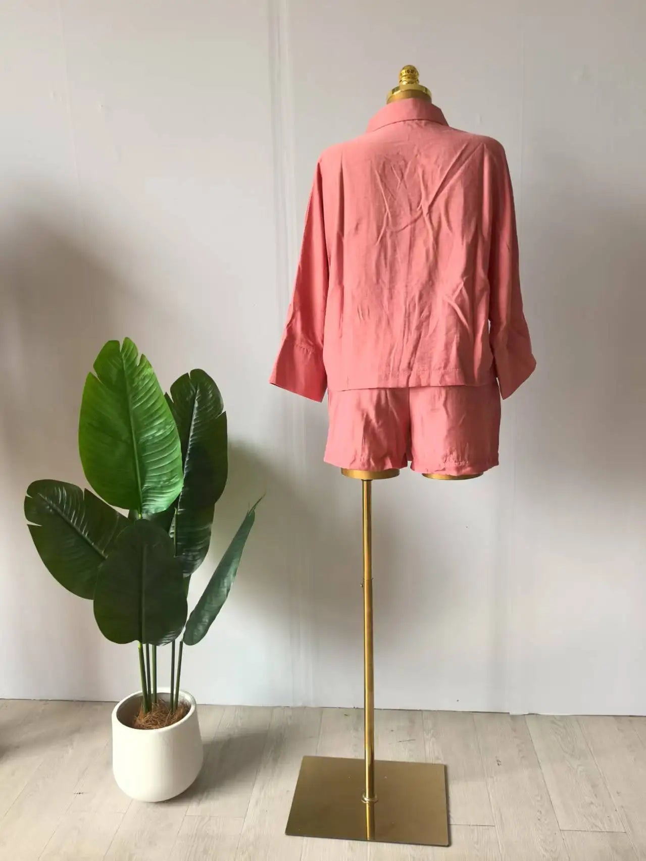 Full Sleeve Turn-down Collar T-shirt + Skirts Shorts Sets