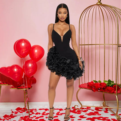 Luxury Ruffles Sleeveless Bodycon Pleated Mini Dresses