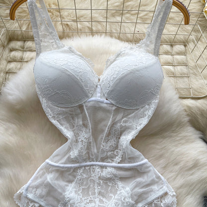 Hotsweet Vintage Straps Bodysuits Chic Lingerie