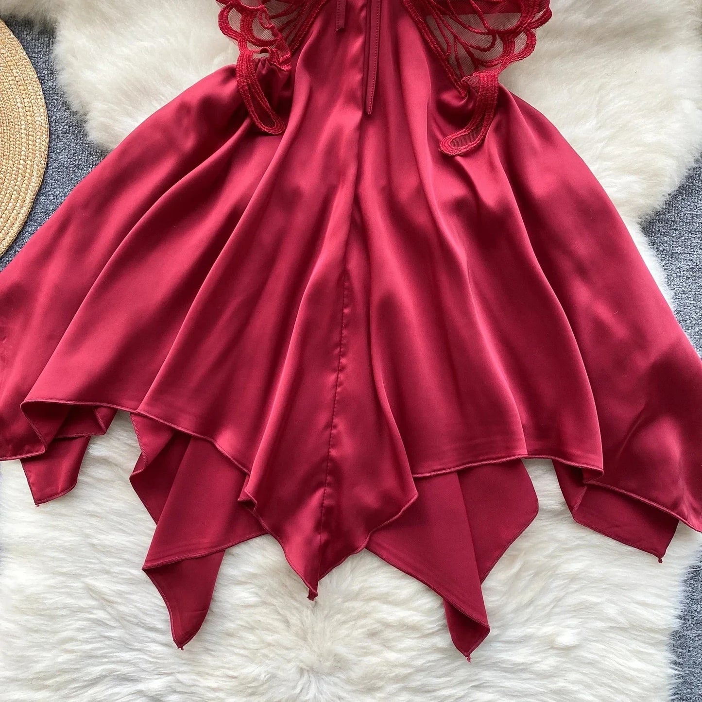 New Butterfly Lace Elegant Feminine Dresses for Women Comfortable