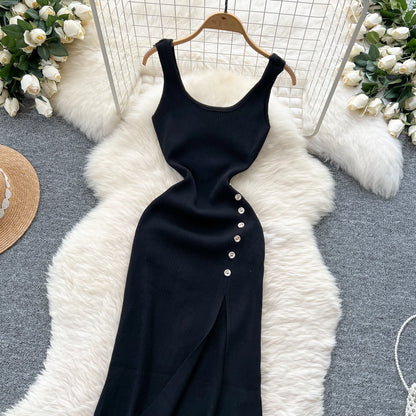 New Elastic Knitted Maxi Dresses