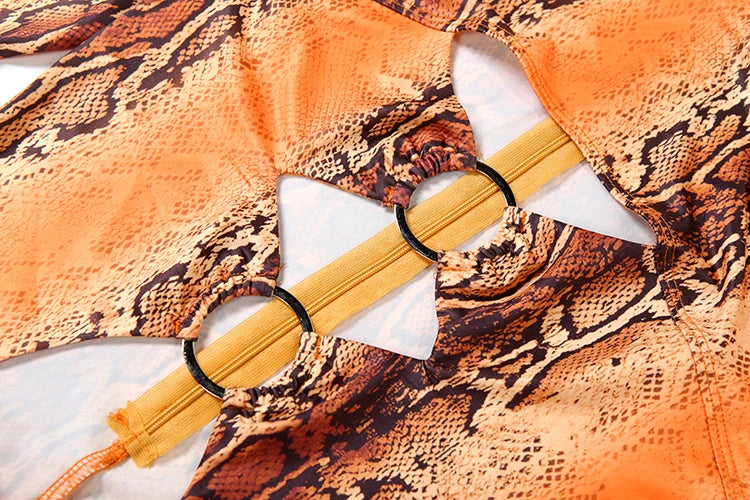 Snake Print Jumpsuit