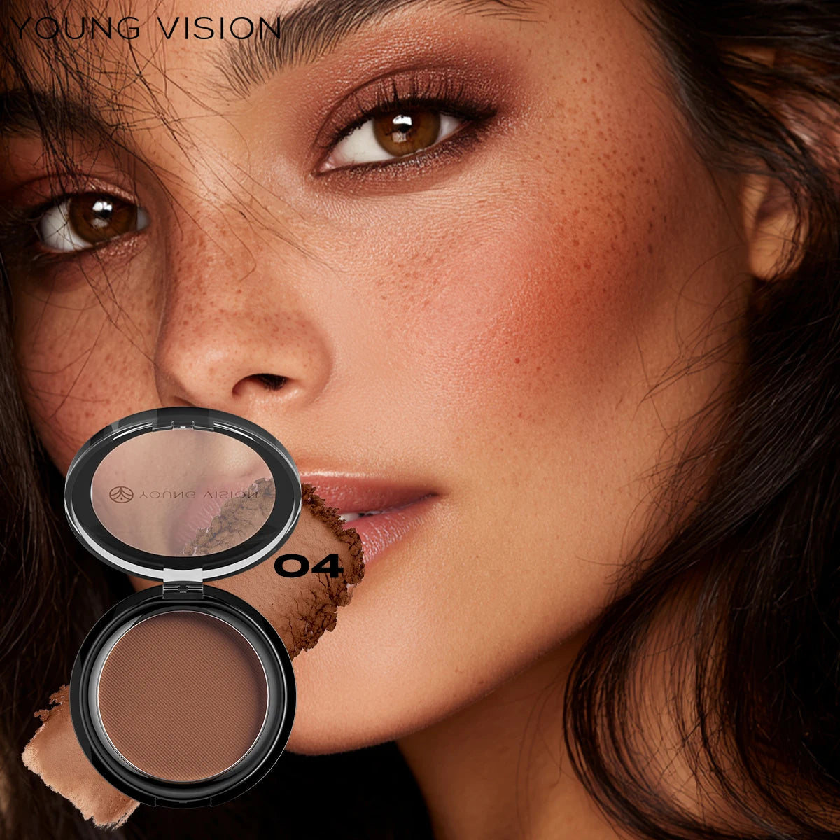 Silky Matte Bronzer Setting Makeup Contour Powder Long lasting 3D Face Shaping Concealer Deep Contouring Nose Shadow Palette