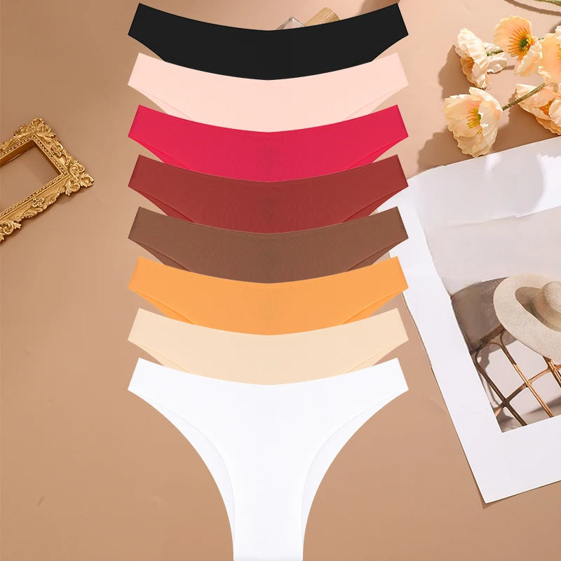 8Pcs/Set Seamless Underwear Low Waisted Brazilian Intimates Panties