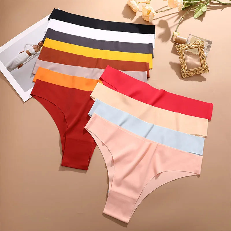 8Pcs/Set Seamless Underwear Low Waisted Brazilian Intimates Panties