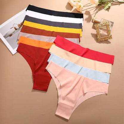 8Pcs/Set Seamless Underwear Low Waisted Brazilian Intimates Panties