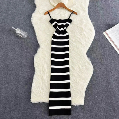 Striped Bodycon Beach Sundresses