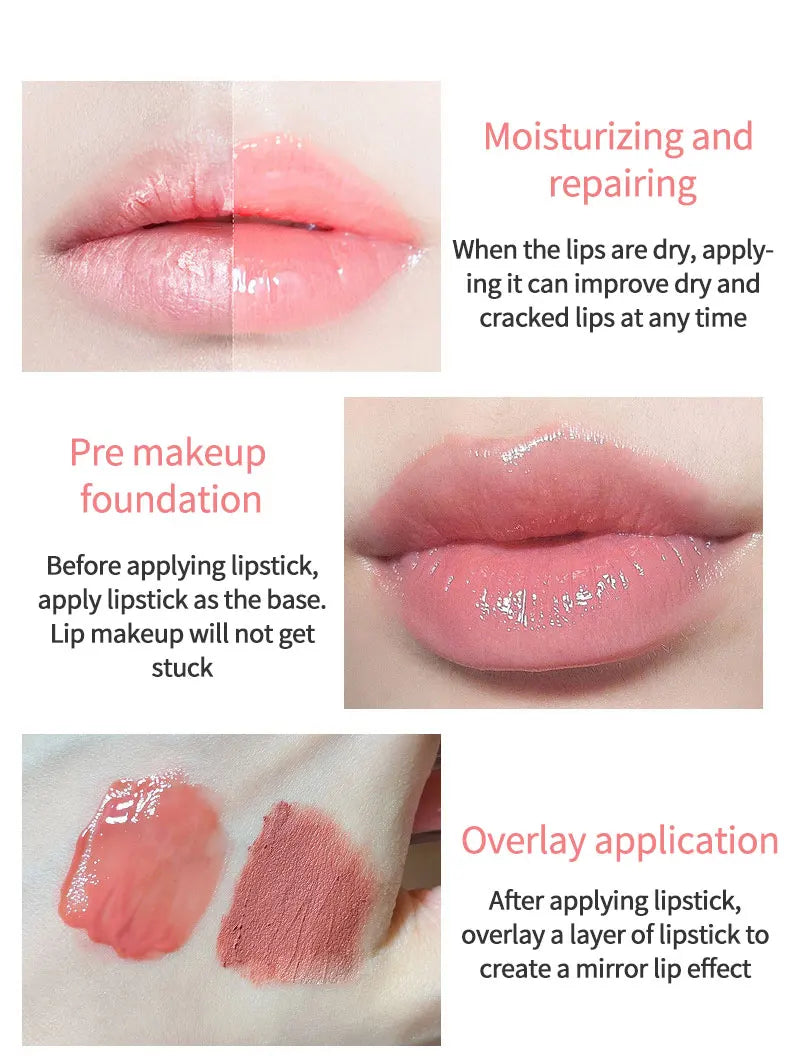 Cherry Blossom Honey Lip Balm — Deeply Hydrating and Plumping, Water-Rich Glossy Finish
